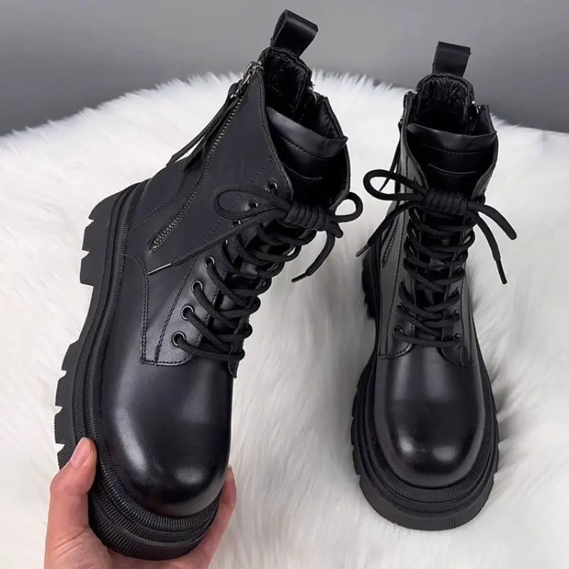 Women Boots Thick Heel Zipper Snow Boots Female Plush Keep Warm Leather Mid Calf Boots Non Slip Platform Boots for Woman Fashion
Women Boots Thick Heel Zipper Snow Boots Female Plush Keep Warm Leather Mid Calf Boots Non Slip Platform Boots for Woman Fashion