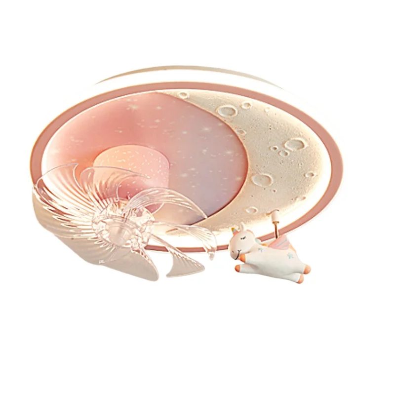 Children's room eye protection light Bedroom fan light Modern simple children's space unicorn ceiling light
Children's room eye protection light Bedroom fan light Modern simple children's space unicorn ceiling light