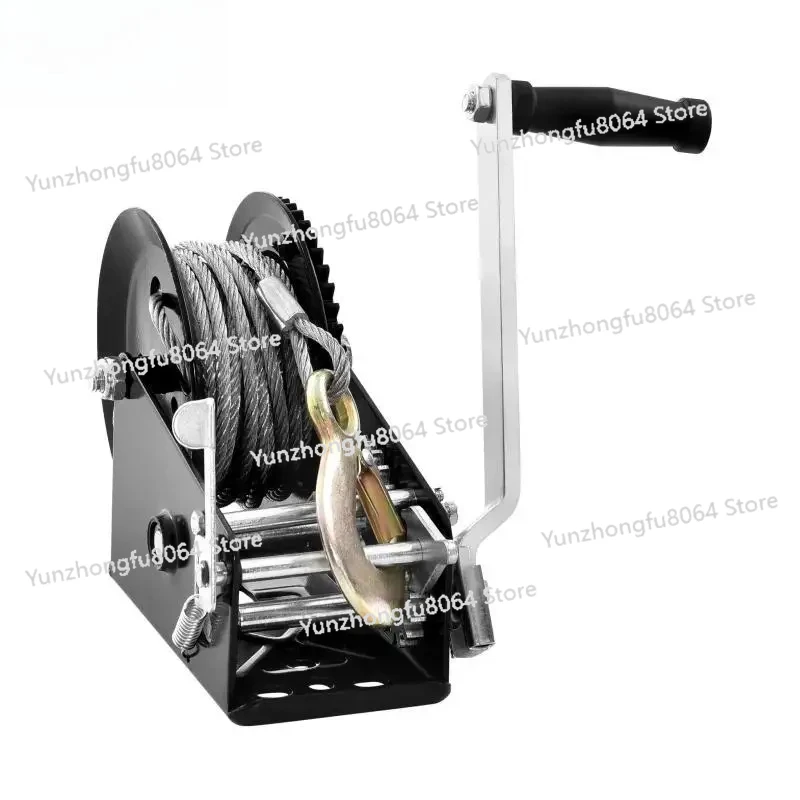 Hand Winch Heavy Duty Rope Crank with 33 ft Steel Wire Cable and Two-Way Ratchet for Trailer Boat or ATV Towing 
Hand Winch Heavy Duty Rope Crank with 33 ft Steel Wire Cable and Two-Way Ratchet for Trailer Boat or ATV Towing