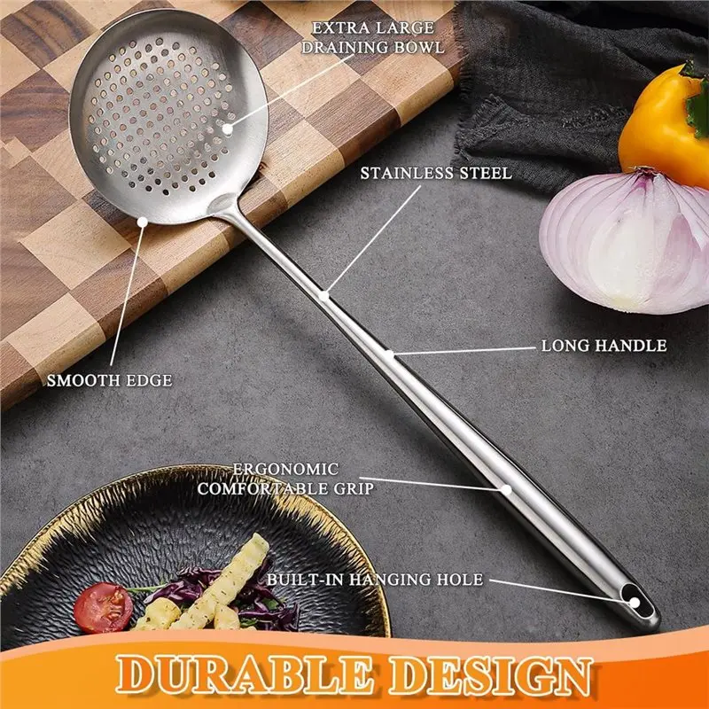 24-Hour Delivery Stainless Steel Slotted Spoon Fine Mesh Strainer Ladle With Long Handle-Easy To Clean Quick Straining& Draining
24-Hour Delivery Stainless Steel Slotted Spoon Fine Mesh Strainer Ladle With Long Handle-Easy To Clean Quick Straining& Draining