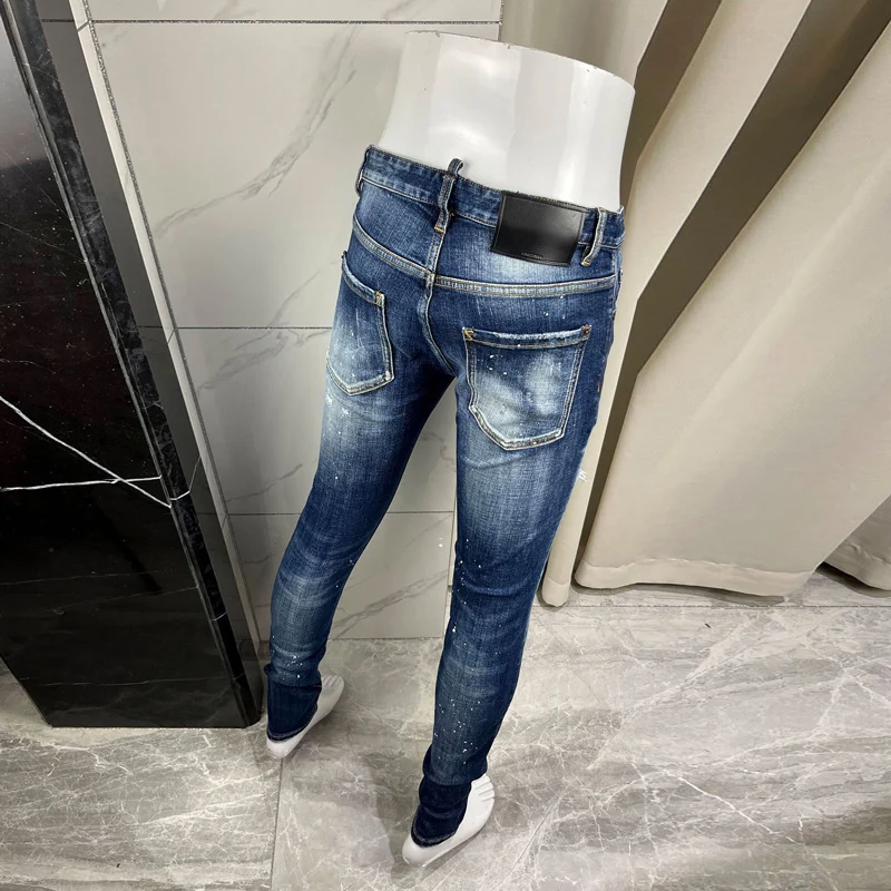 Street Designer Fashion Men Jeans High Quality Retro Blue Stretch Slim Fit Ripped Jeans Men Brand Vintage Y2K Denim Pants Hombre
Street Designer Fashion Men Jeans High Quality Retro Blue Stretch Slim Fit Ripped Jeans Men Brand Vintage Y2K Denim Pants Hombre