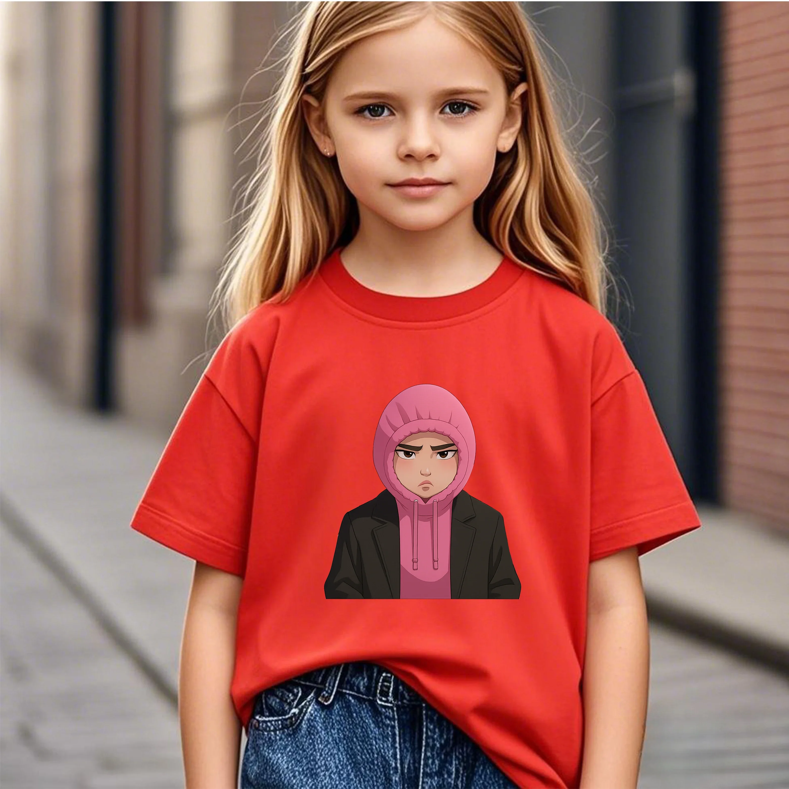 Футболка с круглым вырезом Street Hot KPop Demon Hunters для детей 3-14 лет, летняя, для мальчиков и девочек, милая, в стиле кавай, с мультяшным принтом, модная, повседневная, детская
Футболка с круглым вырезом Street Hot KPop Demon Hunters для детей 3-14 лет, летняя, для мальчиков и девочек, милая, в стиле кавай, с мультяшным принтом, модная, повседневная, детская