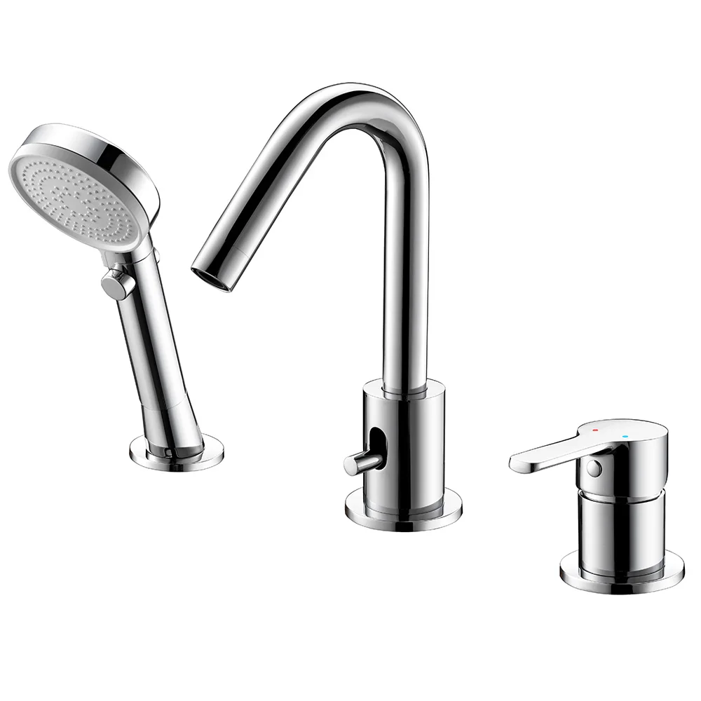3 Hole Bathtub Faucet Deck Mounted Tub Tap Bath Faucet With Hand Shower
3 Hole Bathtub Faucet Deck Mounted Tub Tap Bath Faucet With Hand Shower