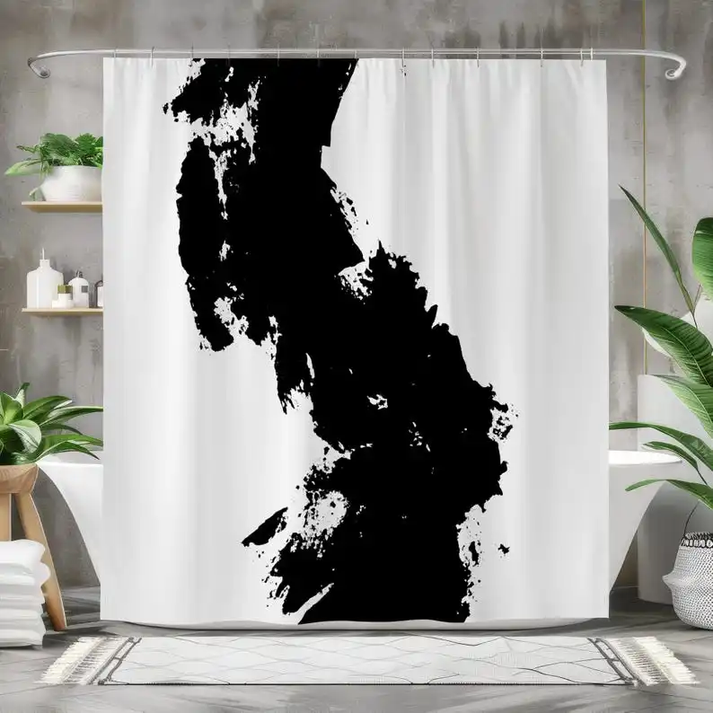 Abstract Black Ink Splash Shower Curtain – Minimalist Modern Art Bathroom Decor, Monochrome Waterproof Polyester
Abstract Black Ink Splash Shower Curtain – Minimalist Modern Art Bathroom Decor, Monochrome Waterproof Polyester