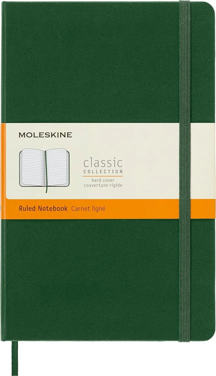 Large Ruled Notebook, Hard Cover, Myrtle Green, 5x8.25 Inches
Large Ruled Notebook, Hard Cover, Myrtle Green, 5x8.25 Inches