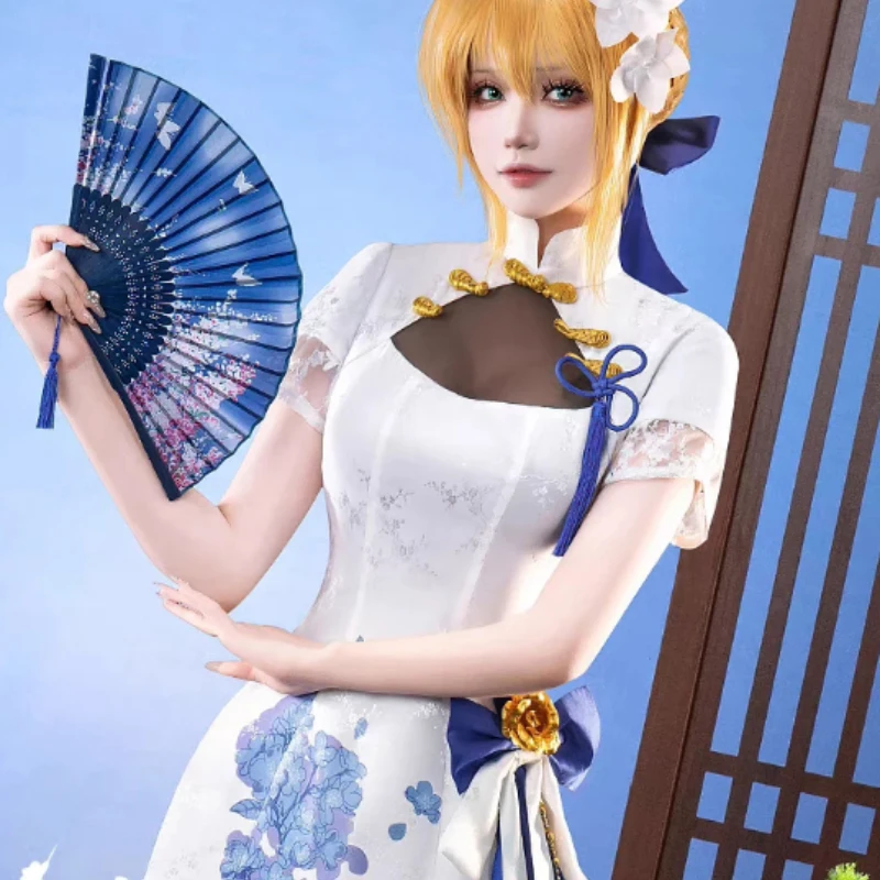 FGO Saber Artoria Cosplay Costume 4th Anniversary Limited Concept Dress White Blue Elegant Outfit Full Set Cosplay Party
FGO Saber Artoria Cosplay Costume 4th Anniversary Limited Concept Dress White Blue Elegant Outfit Full Set Cosplay Party