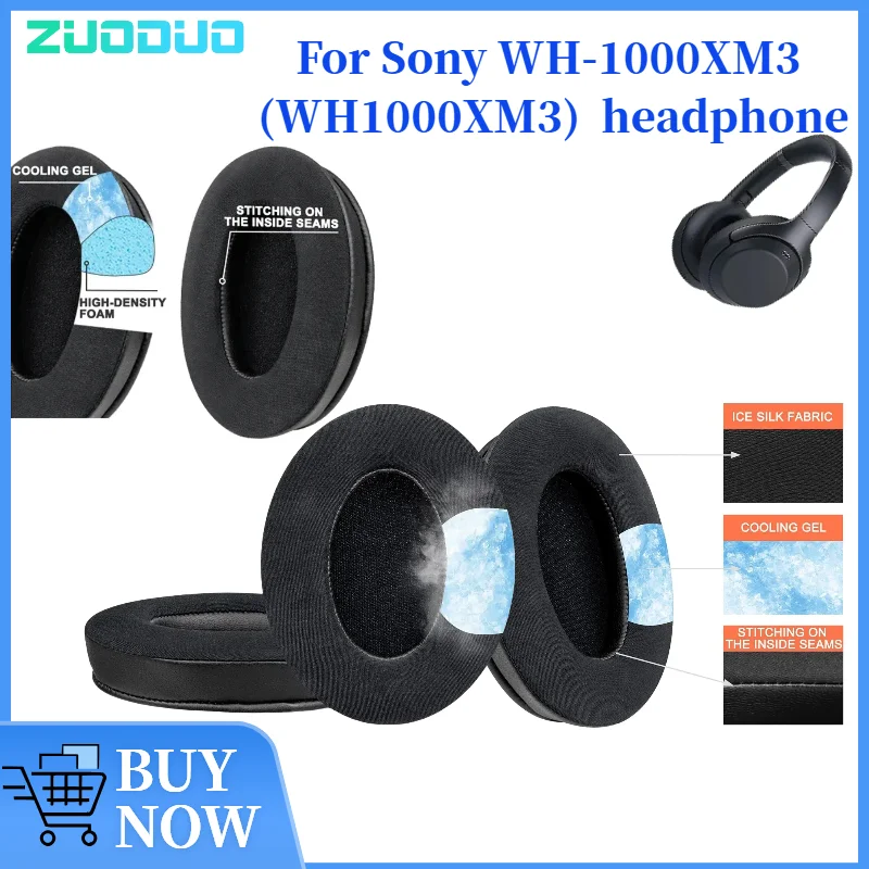 ZUODUO Replacement Mesh / Ice gel / Leather Ear pads Fits for Sony WH-1000XM3 (WH1000XM3) Headphones
ZUODUO Replacement Mesh / Ice gel / Leather Ear pads Fits for Sony WH-1000XM3 (WH1000XM3) Headphones