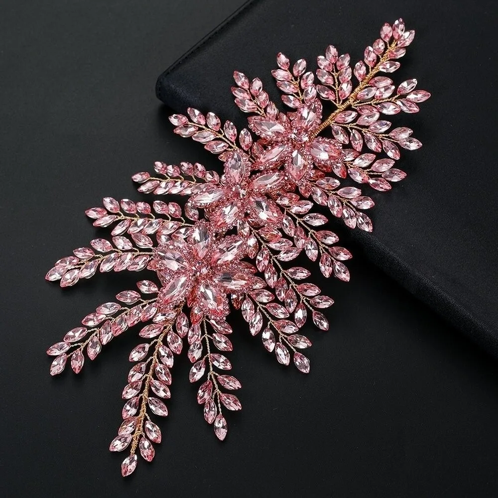 Elegant Wedding Headband Handmade Leaf Design Crystal Tiaras Rhinestone Flower Sparkling Bride Crown Tiaras
Elegant Wedding Headband Handmade Leaf Design Crystal Tiaras Rhinestone Flower Sparkling Bride Crown Tiaras