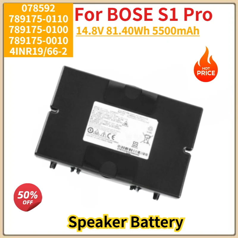 078592 789175-0110 789175-0100 789175-0010 4INR19/66-2 High Quality Speaker Battery 14.8V 5500mAh for BOSE S1 Pro Brand New
078592 789175-0110 789175-0100 789175-0010 4INR19/66-2 High Quality Speaker Battery 14.8V 5500mAh for BOSE S1 Pro Brand New