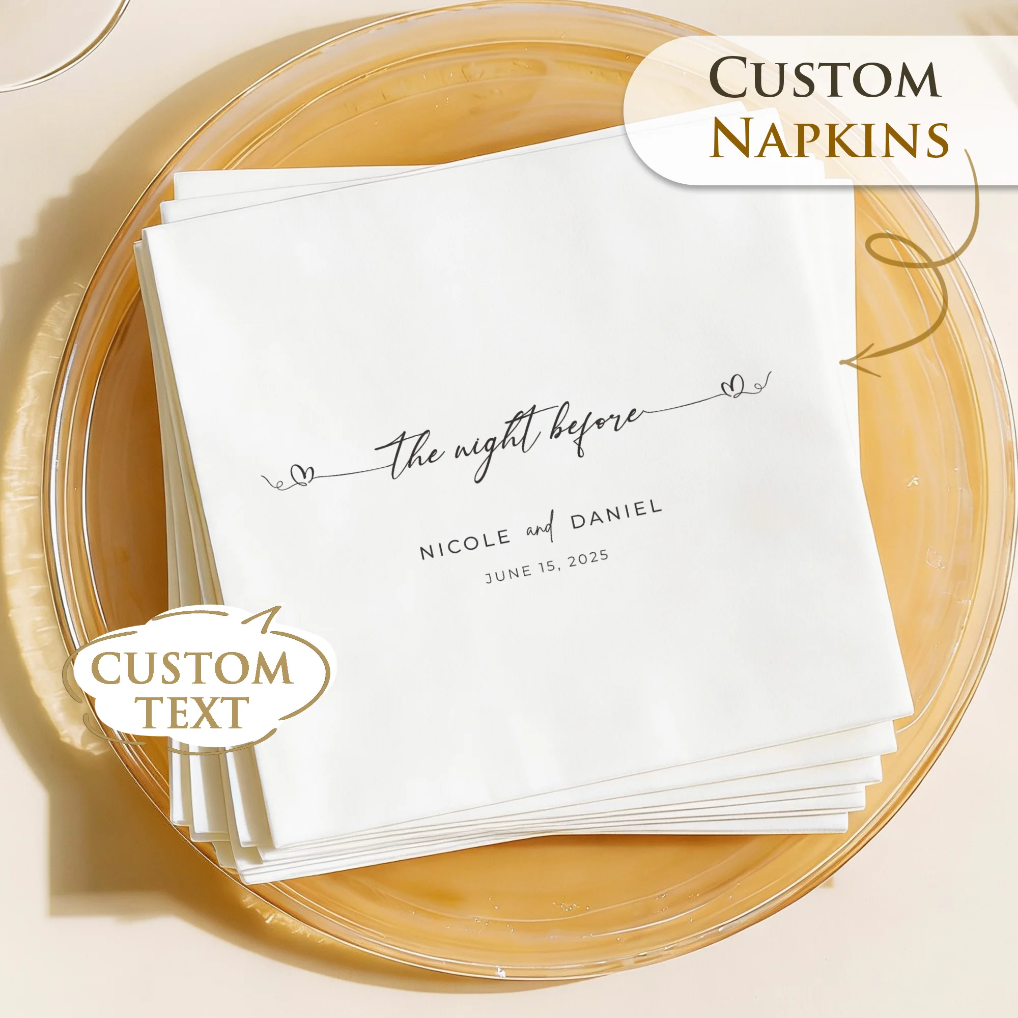 Custom Napkins 3 ply Personalized Cocktail Napkins Party Decor Disposable Paper Napkins For Wedding Hen Party Anniversary
Custom Napkins 3 ply Personalized Cocktail Napkins Party Decor Disposable Paper Napkins For Wedding Hen Party Anniversary