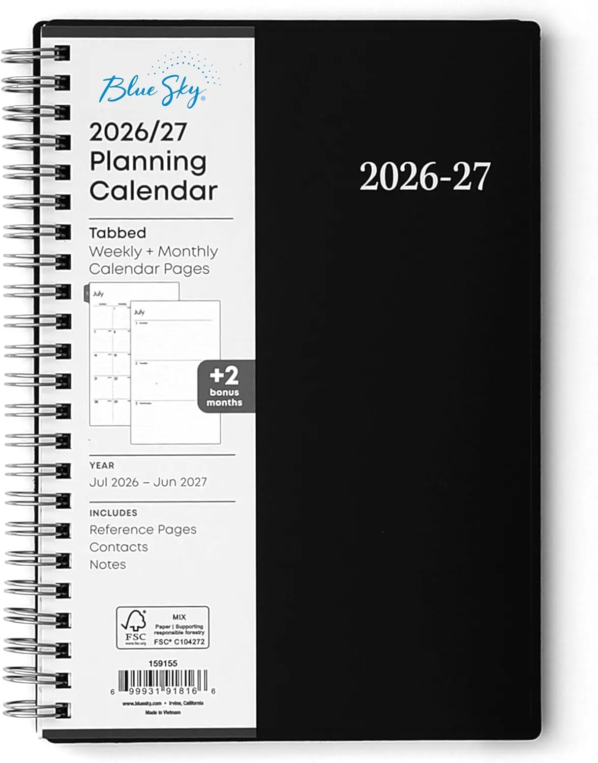 2026-2027 Weekly Monthly Academic Planner, July 2026-June 2027, 5x8, Wirebound, Laminated Tabs
2026-2027 Weekly Monthly Academic Planner, July 2026-June 2027, 5x8, Wirebound, Laminated Tabs