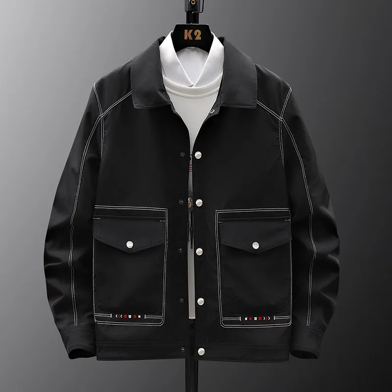 2025 Spring New Men Jacket Coats Casual Turn-down Collar Outerwear Fashion Quality Comfortable Male Clothing Black All-match
2025 Spring New Men Jacket Coats Casual Turn-down Collar Outerwear Fashion Quality Comfortable Male Clothing Black All-match
