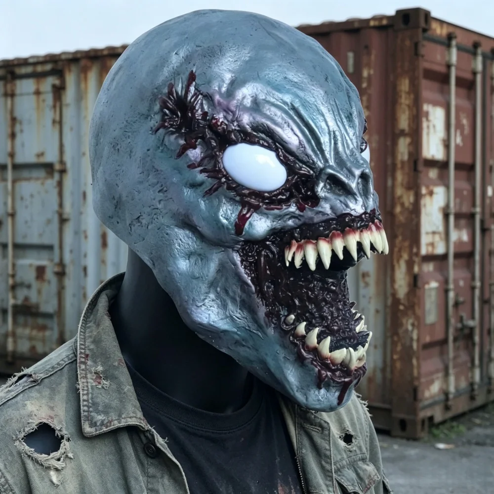 Scary Alien Monster Full Face Latex Mask, Horror Zombie with Sharp Teeth & Bloody Details, Halloween Cosplay Costume Prop
Scary Alien Monster Full Face Latex Mask, Horror Zombie with Sharp Teeth & Bloody Details, Halloween Cosplay Costume Prop