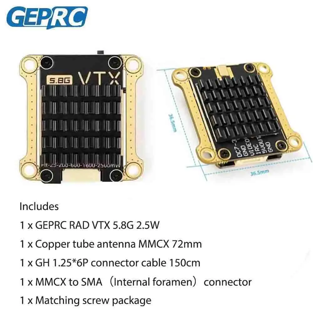 GEPRC 6 уровней мощности 7-36 В широкое напряжение дальнего действия FPV дрон-передатчик Acessorios RC RAD 5,8G 2,5 Вт VTX 
GEPRC 6 уровней мощности 7-36 В широкое напряжение дальнего действия FPV дрон-передатчик Acessorios RC RAD 5,8G 2,5 Вт VTX