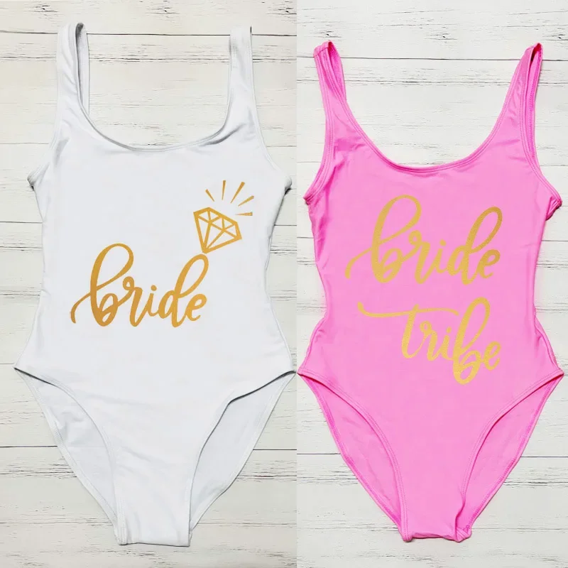 S-3XL Bride Tribe One-Piece Swimsuit Women Bachelor Party Swimwear Women Beachwear Summer Swim Suit Sexy High Cut Bathing Suit
S-3XL Bride Tribe One-Piece Swimsuit Women Bachelor Party Swimwear Women Beachwear Summer Swim Suit Sexy High Cut Bathing Suit