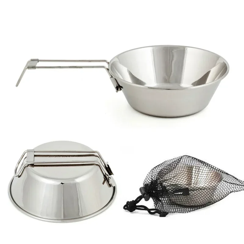 Bowl with Foldable Handle for Outdoor Camping Hiking Backpacking Picnic Stainless Steel Bowl Tableware
Bowl with Foldable Handle for Outdoor Camping Hiking Backpacking Picnic Stainless Steel Bowl Tableware
