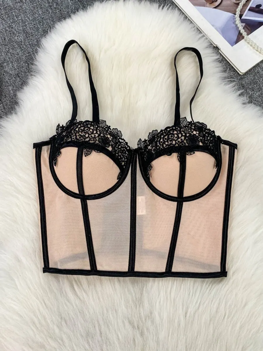 Foamlina Sexy Spice Girls Lace Patchwork Suspender Corset Vest Women's New Fishbone Slim Backless Bustier Top Bra
Foamlina Sexy Spice Girls Lace Patchwork Suspender Corset Vest Women's New Fishbone Slim Backless Bustier Top Bra