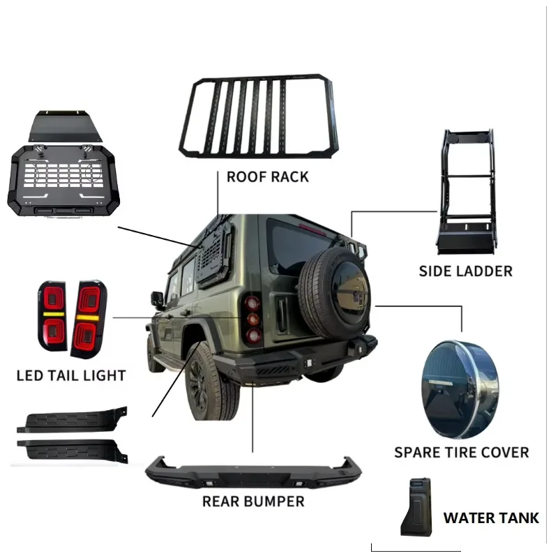 SUV Upgrade Conversion Bodykit for BAW 212 BJ212 T01 2024+ Grille Engine Hood Taillight Roof Rack Side Step Snorkel Bumper
SUV Upgrade Conversion Bodykit for BAW 212 BJ212 T01 2024+ Grille Engine Hood Taillight Roof Rack Side Step Snorkel Bumper