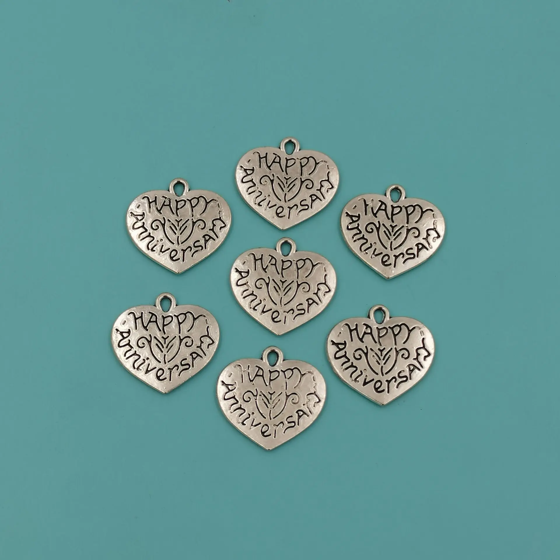 100Pcs Alloy Heart Happy Anniversary Charms Pendants For Jewelry Making Necklace DIY Accessories A-872
100Pcs Alloy Heart Happy Anniversary Charms Pendants For Jewelry Making Necklace DIY Accessories A-872