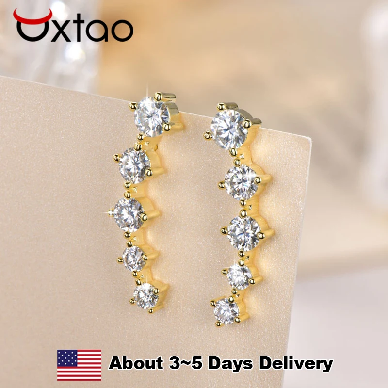OXTAO Luxury Women's Moissanite Crawler Earrings 14K Gold Filled Seven Star Earrings Stud Earrings Jewelry 2026 Trending New
OXTAO Luxury Women's Moissanite Crawler Earrings 14K Gold Filled Seven Star Earrings Stud Earrings Jewelry 2026 Trending New