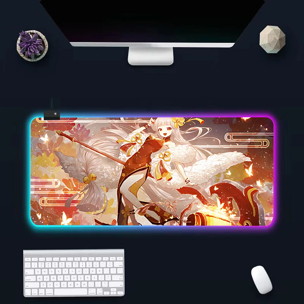 Onmyoji RGB Pc Gamer Keyboard Mouse Pad Mousepad LED Glowing Mouse Mats Rubber Gaming Computer Mausepad
Onmyoji RGB Pc Gamer Keyboard Mouse Pad Mousepad LED Glowing Mouse Mats Rubber Gaming Computer Mausepad