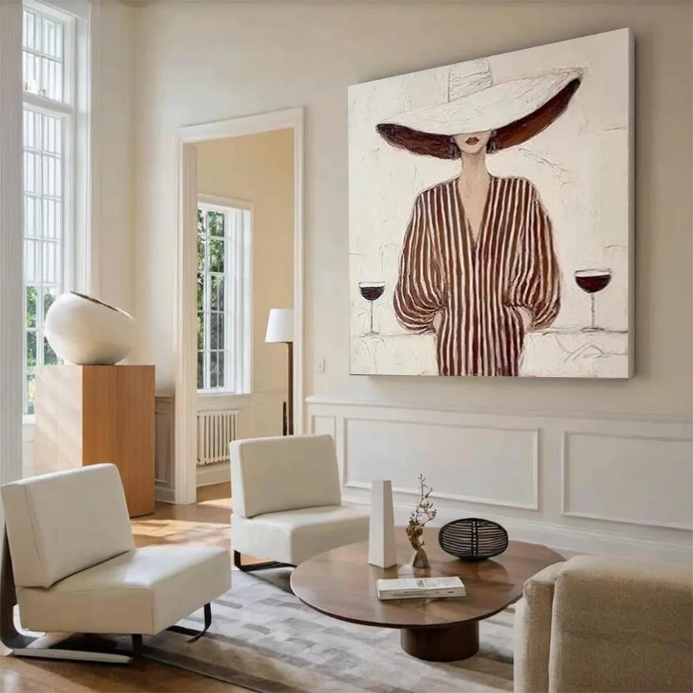 Mysterious Hat Women's Wall Abstract Oil Painting, Retro Elegant Women's Oil Painting Art, Modern Home Wall Art Decoration
Mysterious Hat Women's Wall Abstract Oil Painting, Retro Elegant Women's Oil Painting Art, Modern Home Wall Art Decoration