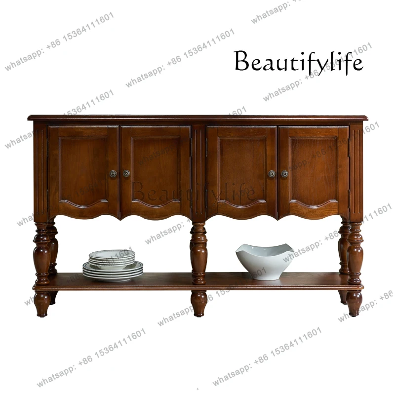 American all-solid wood entrance table, entrance corridor against the wall, European living room, side cabinet, decorative stora
American all-solid wood entrance table, entrance corridor against the wall, European living room, side cabinet, decorative stora