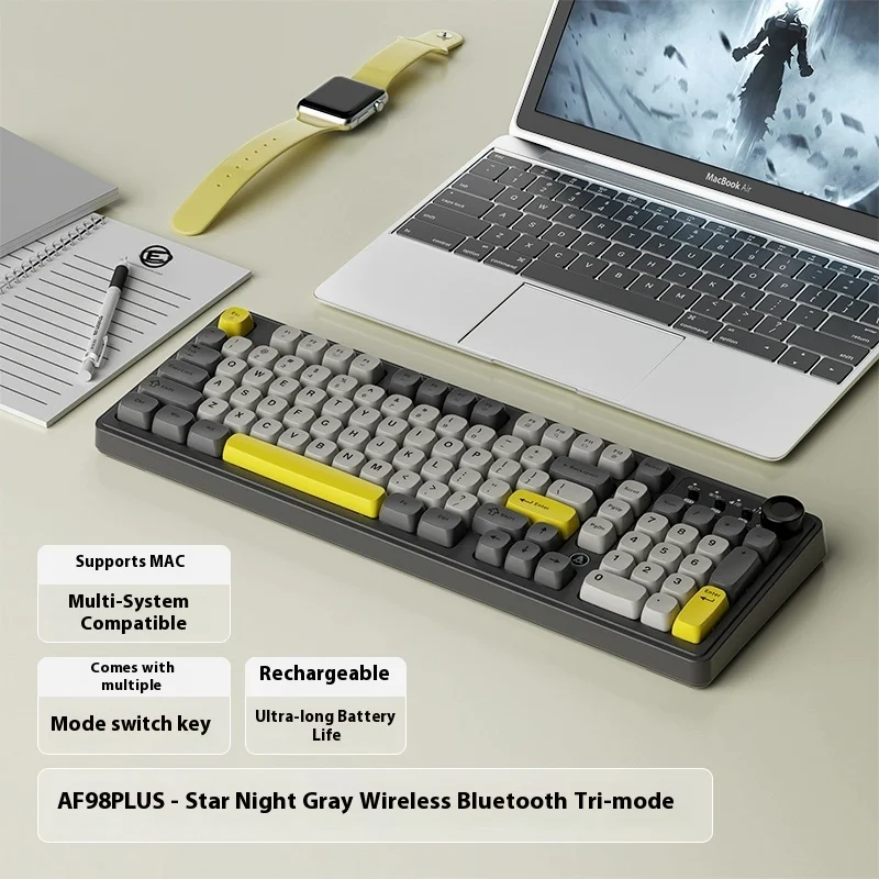 New Hot Ajazz Af98 Wired Wireless Bluetooth 3-Mode Keyboard Esports Game Special Mechanical Touch Typing Office Computer Gifts
New Hot Ajazz Af98 Wired Wireless Bluetooth 3-Mode Keyboard Esports Game Special Mechanical Touch Typing Office Computer Gifts
