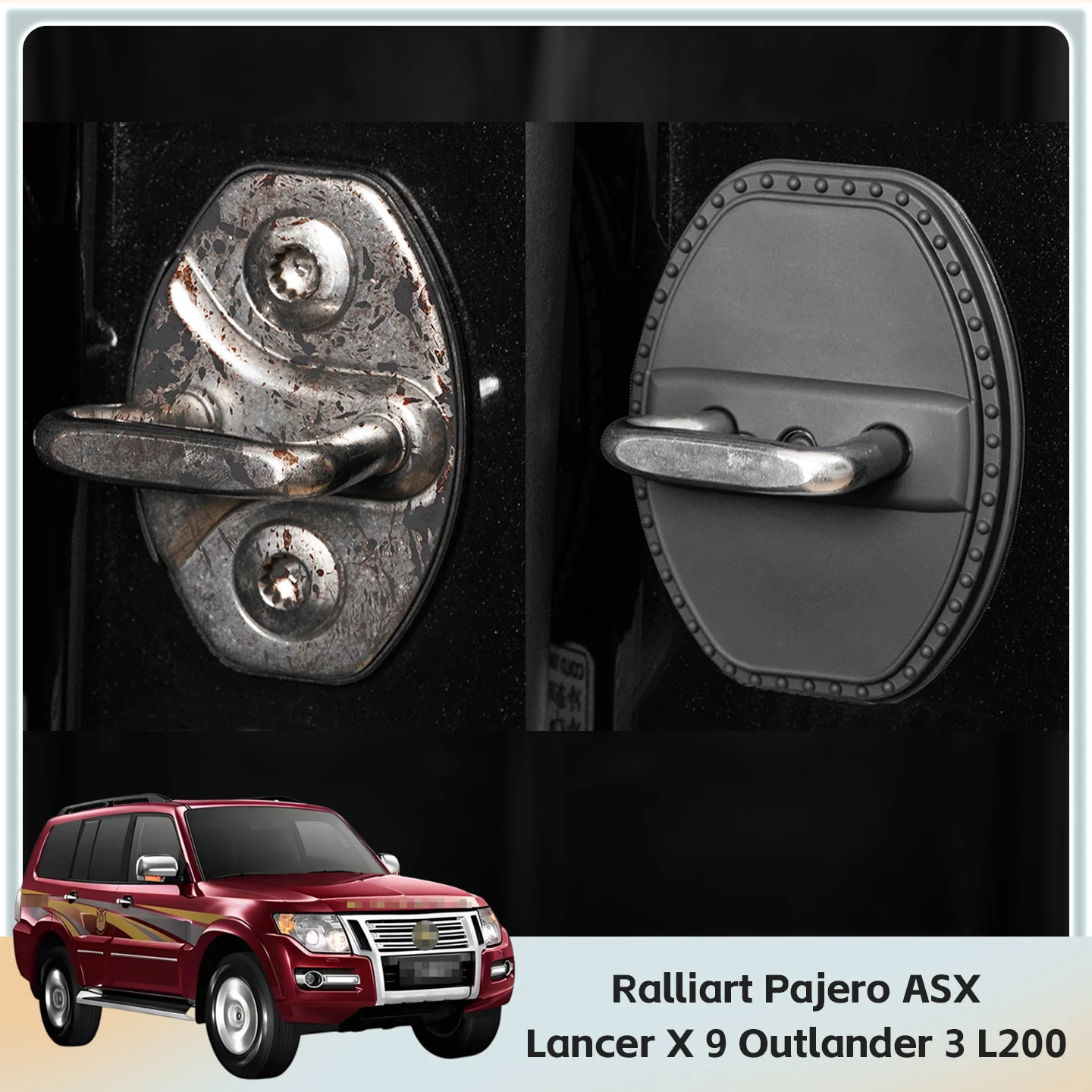 2/4Pcs Silicone Car Door Lock Cover Protective Decoration Case For Mitsubishi Ralliart Pajero ASX Lancer X 9 Outlander 3 L200
2/4Pcs Silicone Car Door Lock Cover Protective Decoration Case For Mitsubishi Ralliart Pajero ASX Lancer X 9 Outlander 3 L200
