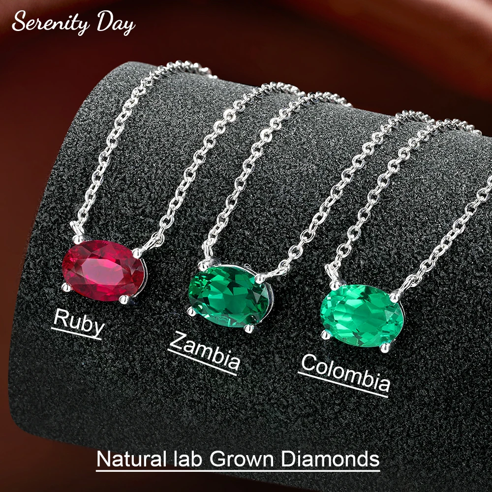 1-2ct Oval Cut Colombian/Zambian Emerald/Ruby/Moissanite Necklace Women Lab Grown Diamond Necklace S925 Sterling Silver Jewelry
1-2ct Oval Cut Colombian/Zambian Emerald/Ruby/Moissanite Necklace Women Lab Grown Diamond Necklace S925 Sterling Silver Jewelry