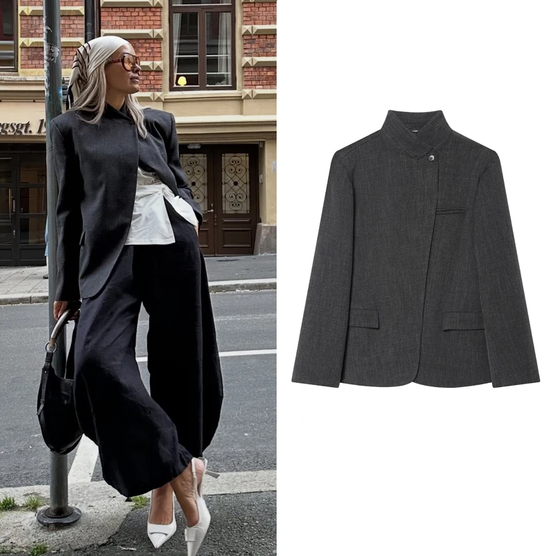 Повседневный женский пиджак, пальто с длинным рукавом и круглым вырезом, однотонные куртки для женщин, осень 202, элегантные женские куртки, офисная шикарная верхняя одежда
Повседневный женский пиджак, пальто с длинным рукавом и круглым вырезом, однотонные куртки для женщин, осень 202, элегантные женские куртки, офисная шикарная верхняя одежда