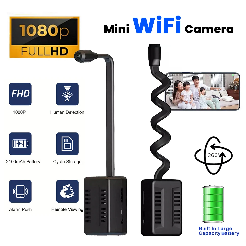 Мини Wi-Fi камера HD 1080P Беспроводная камера няни с обнаружением движения Камера наблюдения для дома Крытый ребенок собака кошка
Мини Wi-Fi камера HD 1080P Беспроводная камера няни с обнаружением движения Камера наблюдения для дома Крытый ребенок собака кошка