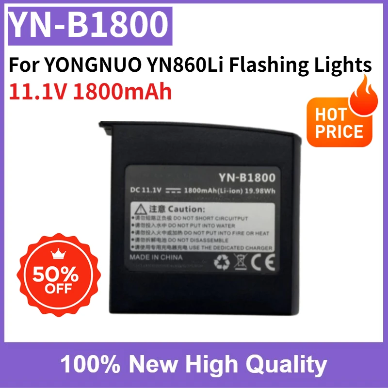 High Quality 11.1V 1800mAh YN-B1800 Replaceable Battery for YONGNUO YN860Li Flashing Lights Fast Shipping Brand New
High Quality 11.1V 1800mAh YN-B1800 Replaceable Battery for YONGNUO YN860Li Flashing Lights Fast Shipping Brand New