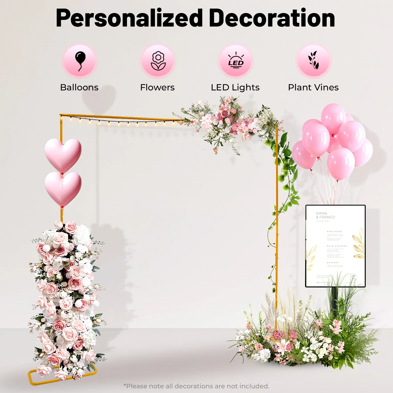 2x2,1 м Золотая подставка для свадебных цветов, прямоугольная металлическая подставка для свадебных цветов, круглая труба 22 мм для свадеб, вечеринок по случаю дня рождения
2x2,1 м Золотая подставка для свадебных цветов, прямоугольная металлическая подставка для свадебных цветов, круглая труба 22 мм для свадеб, вечеринок по случаю дня рождения