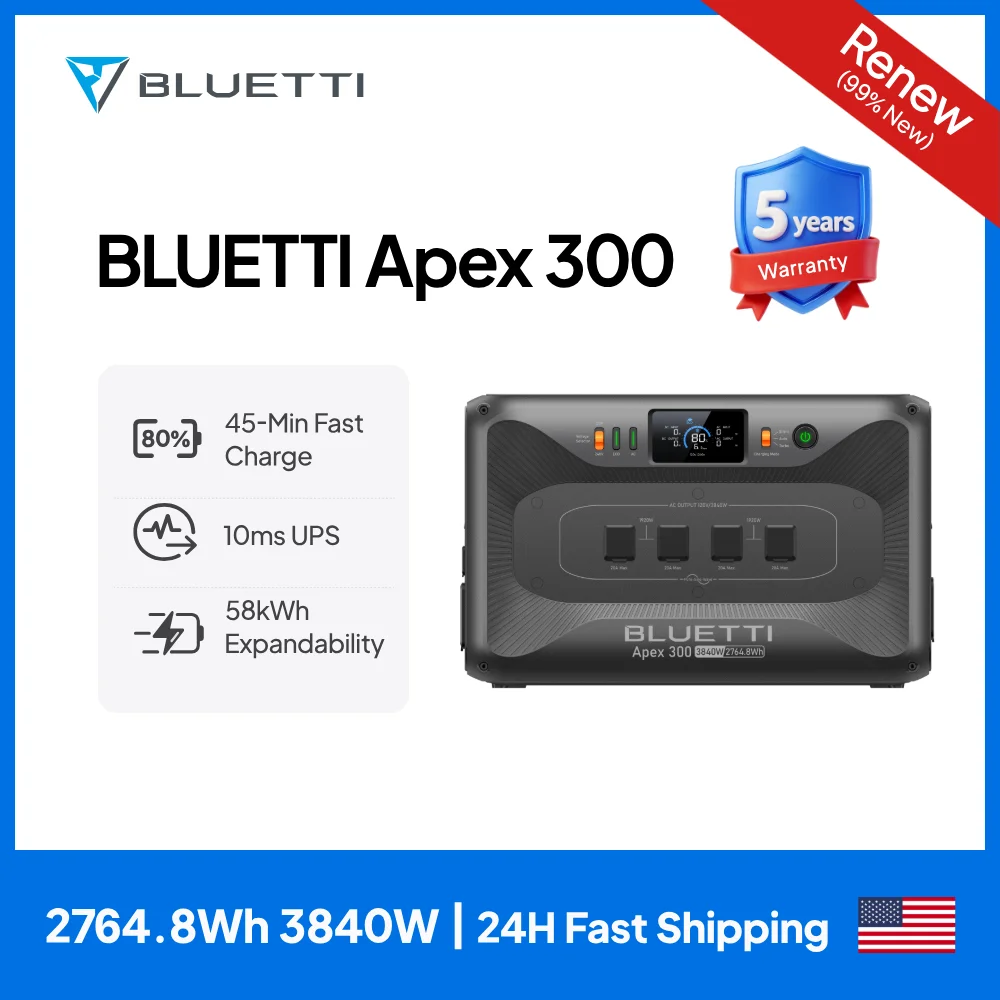 【ВОЛНИТЕЛЬНО 】 Портативная электростанция BLUETTI Apex 300, 2764 Втч, надежное решение для дома и на открытом воздухе
【ВОЛНИТЕЛЬНО 】 Портативная электростанция BLUETTI Apex 300, 2764 Втч, надежное решение для дома и на открытом воздухе