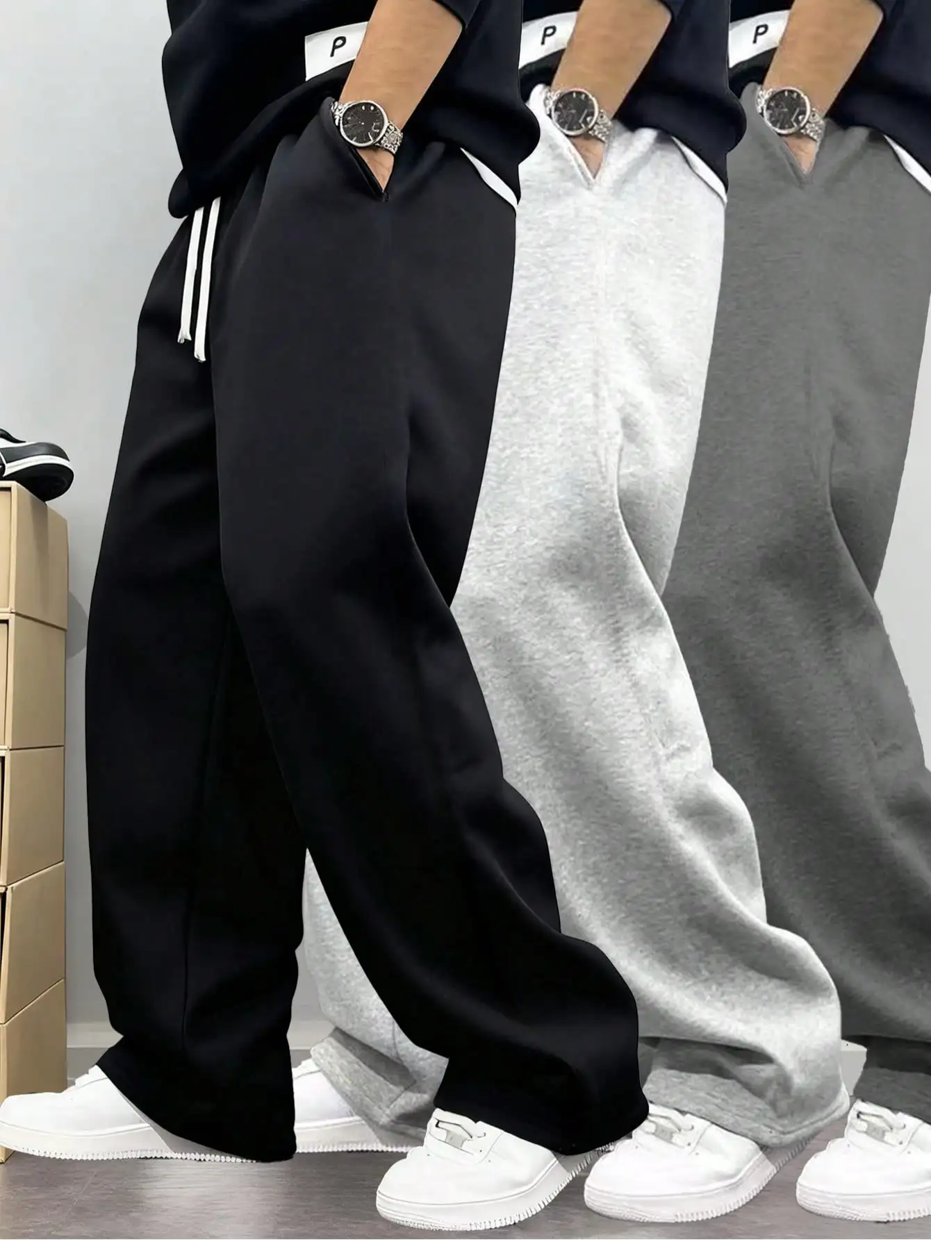 Men's Loose Fit Solid Color Knit Sweatpants for Casual & Sport Wear
Men's Loose Fit Solid Color Knit Sweatpants for Casual & Sport Wear