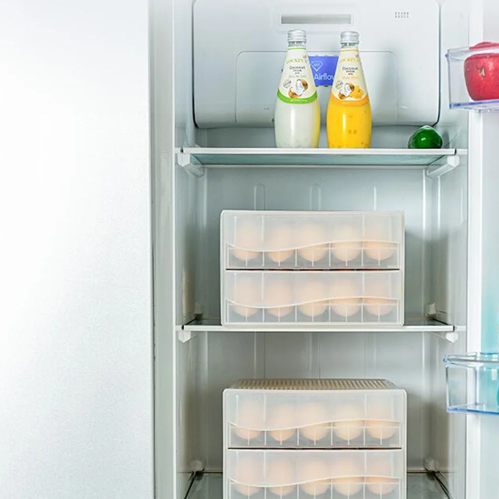 Double-Layer 60 Grids Egg Storage Box Plastic Refrigerator Egg Tray Container Stackable Organizer Crisper Drawer for Kitchen
Double-Layer 60 Grids Egg Storage Box Plastic Refrigerator Egg Tray Container Stackable Organizer Crisper Drawer for Kitchen