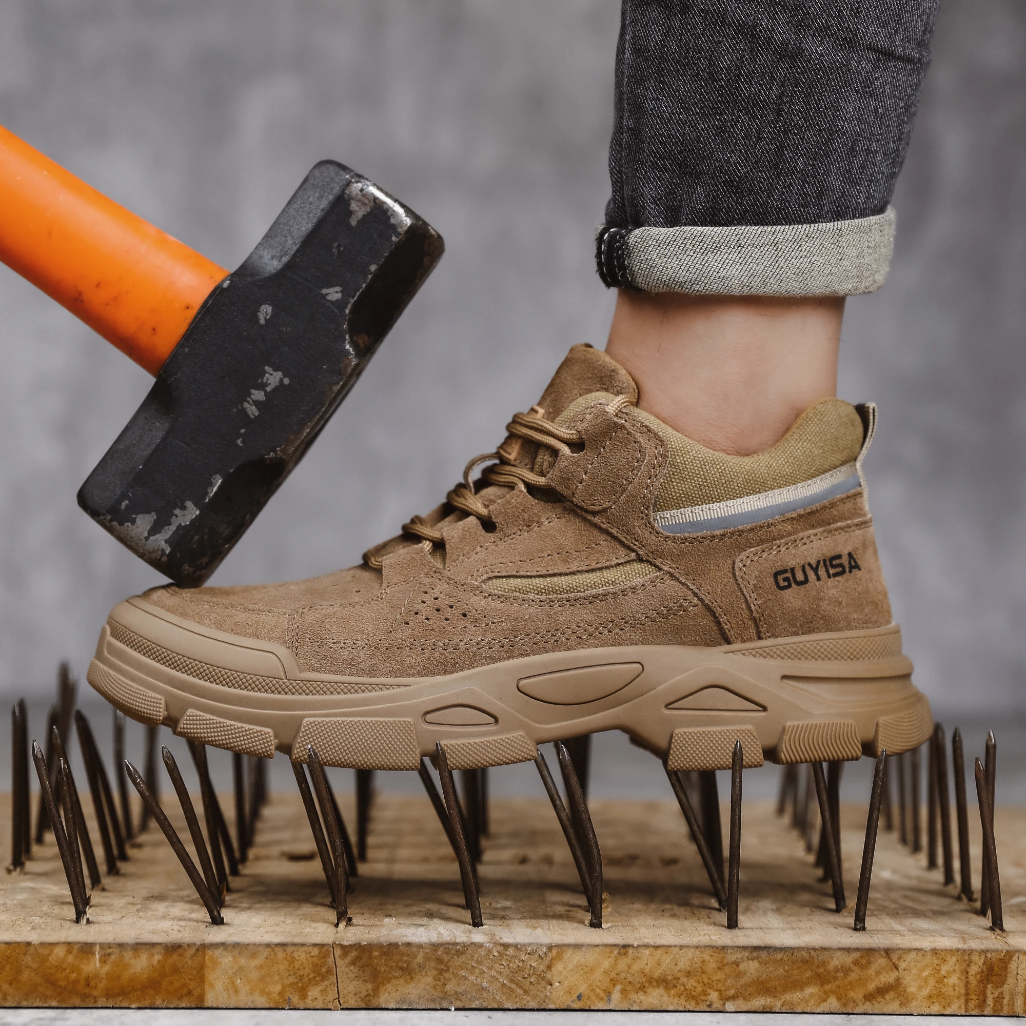 Men's safety shoes steel toe wear-resistant anti-smash anti-stabbing work shoes non-slip breathable lightweight and soft
Men's safety shoes steel toe wear-resistant anti-smash anti-stabbing work shoes non-slip breathable lightweight and soft