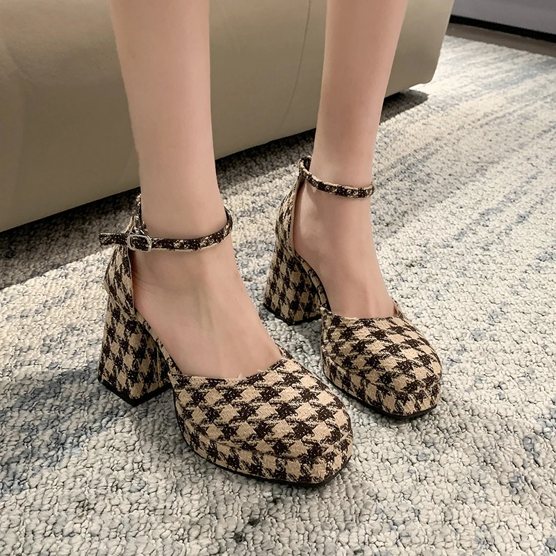 SHANZAO 2023 Fashion Spring Summer Women's High Heels Thick Sole Shoes Black White Dress Party Women's Shoes with Dress Shoe
SHANZAO 2023 Fashion Spring Summer Women's High Heels Thick Sole Shoes Black White Dress Party Women's Shoes with Dress Shoe