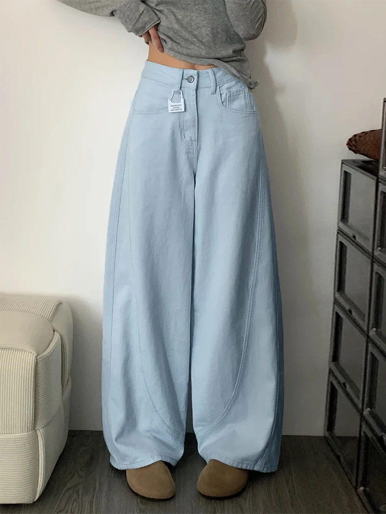 High Waist Wide Leg Blue Jeans Women's Loose Fit Floor Length Straight Cut Trousers plus Size Comfortable Stretchy Denim
High Waist Wide Leg Blue Jeans Women's Loose Fit Floor Length Straight Cut Trousers plus Size Comfortable Stretchy Denim