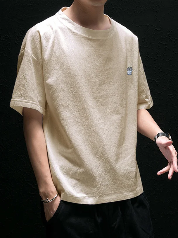 Мужская летняя футболка Cleanfit из хлопка и льна цвета хаки, свободного кроя, с внутренними швами, модный бренд
Мужская летняя футболка Cleanfit из хлопка и льна цвета хаки, свободного кроя, с внутренними швами, модный бренд