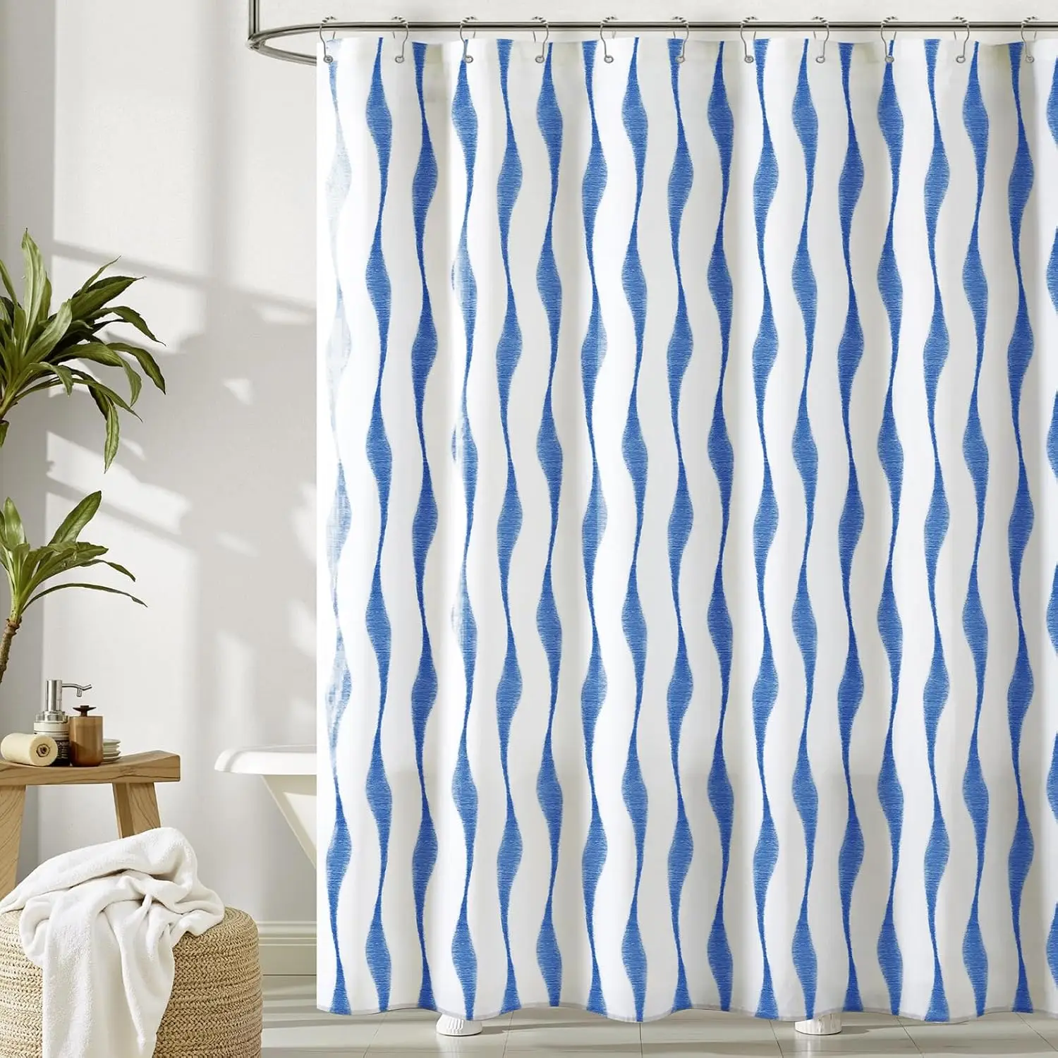Serene Blue Wave Pattern Shower Curtain, Tie-Dye Inspired Waterproof Fabric, Bohemian Bathtub Bathroom Decorations Home Décor
Serene Blue Wave Pattern Shower Curtain, Tie-Dye Inspired Waterproof Fabric, Bohemian Bathtub Bathroom Decorations Home Décor