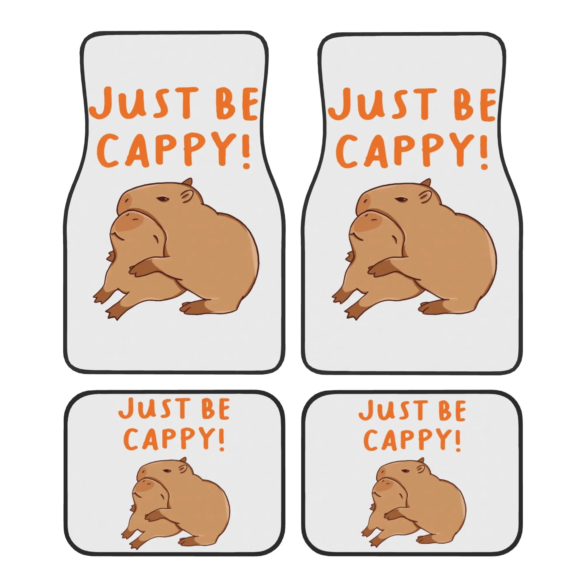 Just Be Cappy And Hug A Capybara Car Floor Mats of 4 Pieces Crystal Velvet Rugs Universal Car Front Rear Carpets Foot Mats
Just Be Cappy And Hug A Capybara Car Floor Mats of 4 Pieces Crystal Velvet Rugs Universal Car Front Rear Carpets Foot Mats