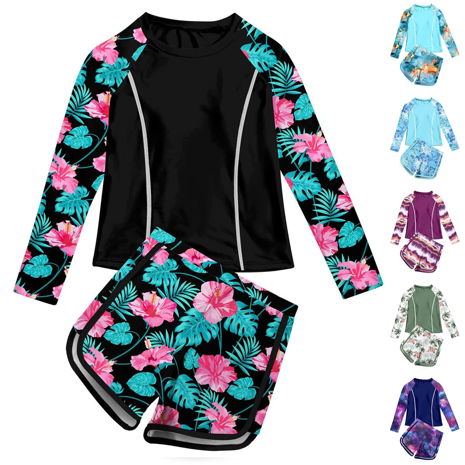 Cow Print Girls Swimsuit Long Sleeve Shorts Set Fashion Beach Printed Girls Swimsuit Little Girl Suit
Cow Print Girls Swimsuit Long Sleeve Shorts Set Fashion Beach Printed Girls Swimsuit Little Girl Suit