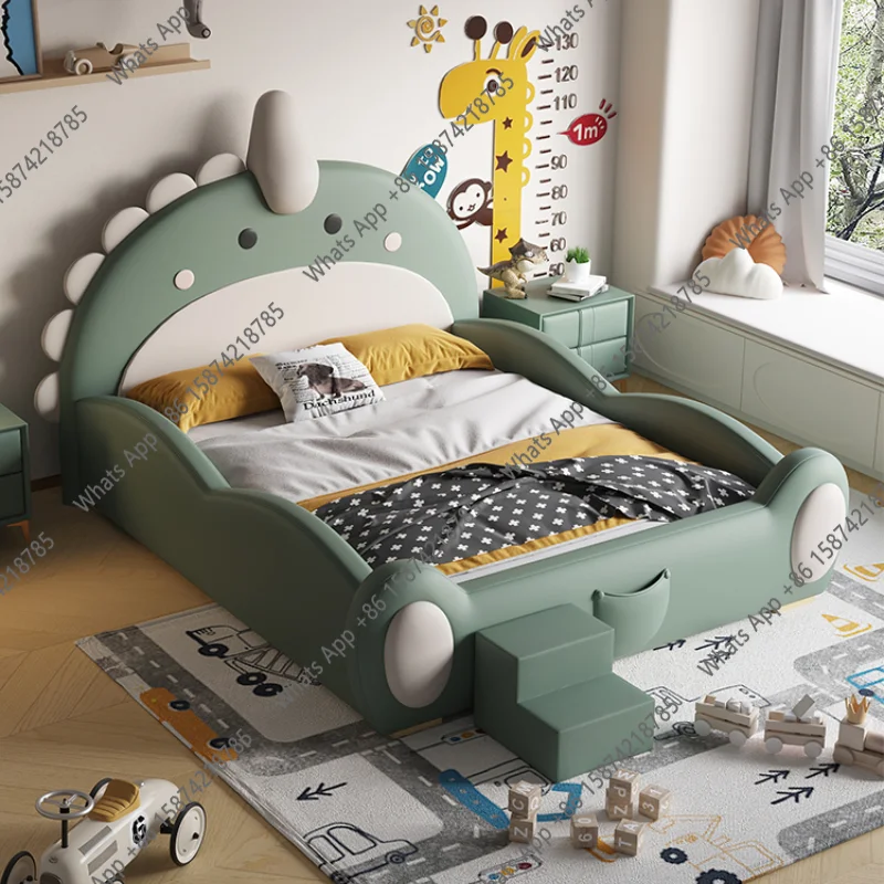 ACartoon Creative Dinosaur Children Bed Single Bed With Fence Slide Boys Modern Simple Wood Small Apartment Kinderbett Furniture
ACartoon Creative Dinosaur Children Bed Single Bed With Fence Slide Boys Modern Simple Wood Small Apartment Kinderbett Furniture