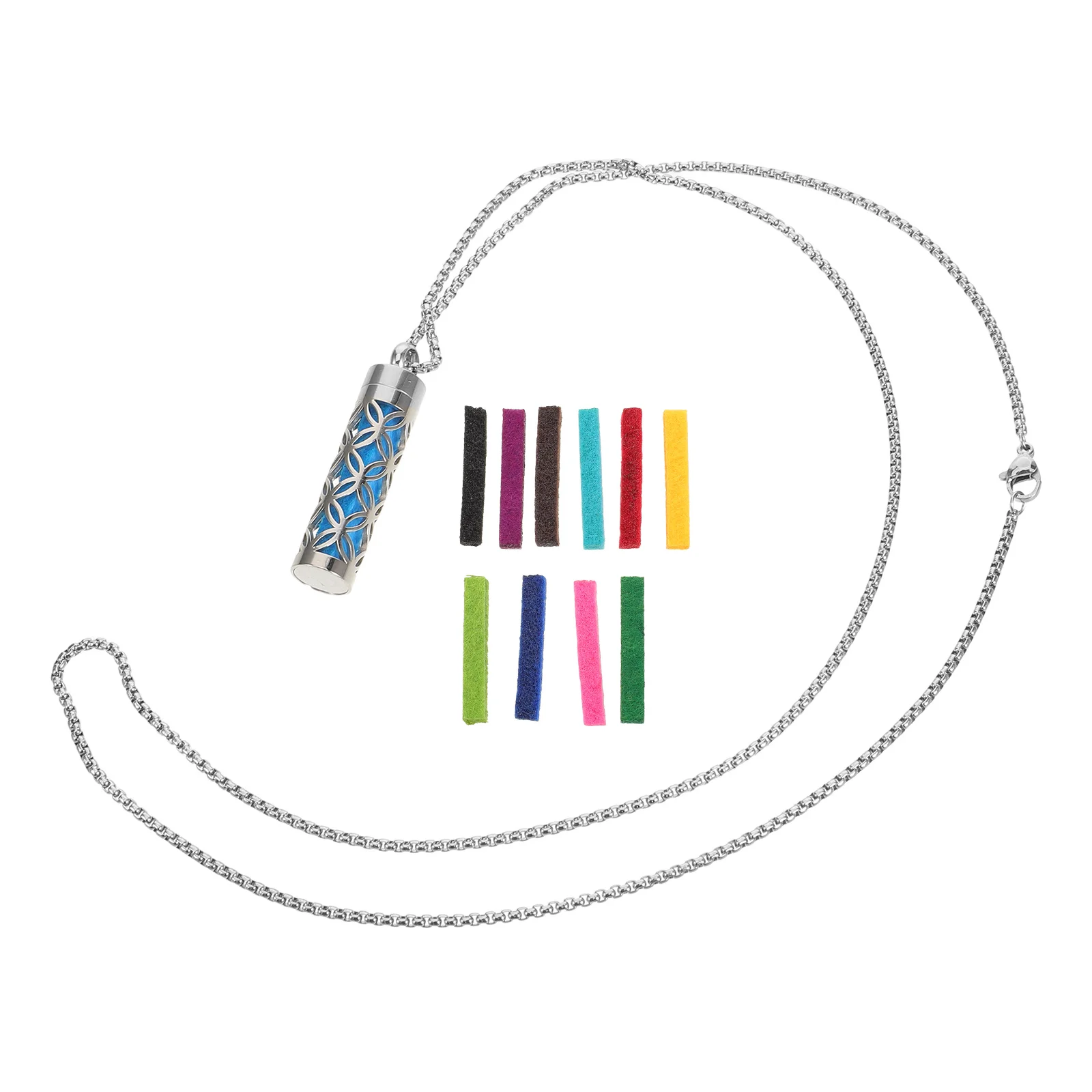Perfume Bottle Aromatherapy Pendant Necklace Stainless Steel Essential Oil Necklaces for Women
Perfume Bottle Aromatherapy Pendant Necklace Stainless Steel Essential Oil Necklaces for Women