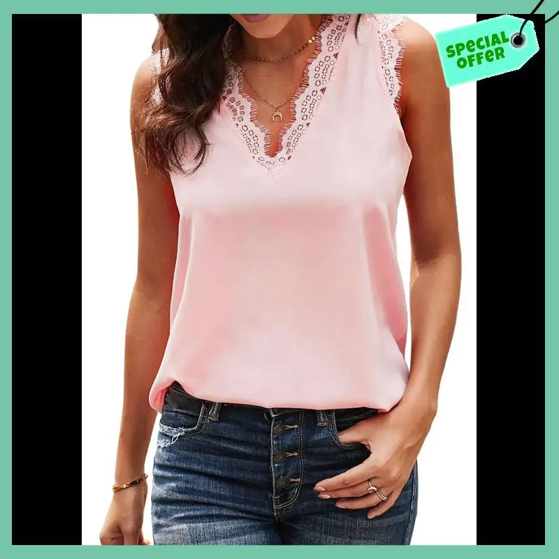 Sturdy Womens Lace Trim Tank Tops V Neck Sleeveless Shirts 2025 Summer Casual Trendy Dressy Cami Top
Sturdy Womens Lace Trim Tank Tops V Neck Sleeveless Shirts 2025 Summer Casual Trendy Dressy Cami Top