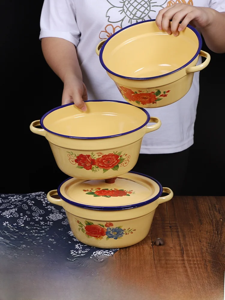 Антикварная эмалированная миска с двойными ушками и крышкой, большая емкость для использования на кухне, еда ade, устойчивая к высоким температурам миска для свиного жира
Антикварная эмалированная миска с двойными ушками и крышкой, большая емкость для использования на кухне, еда ade, устойчивая к высоким температурам миска для свиного жира