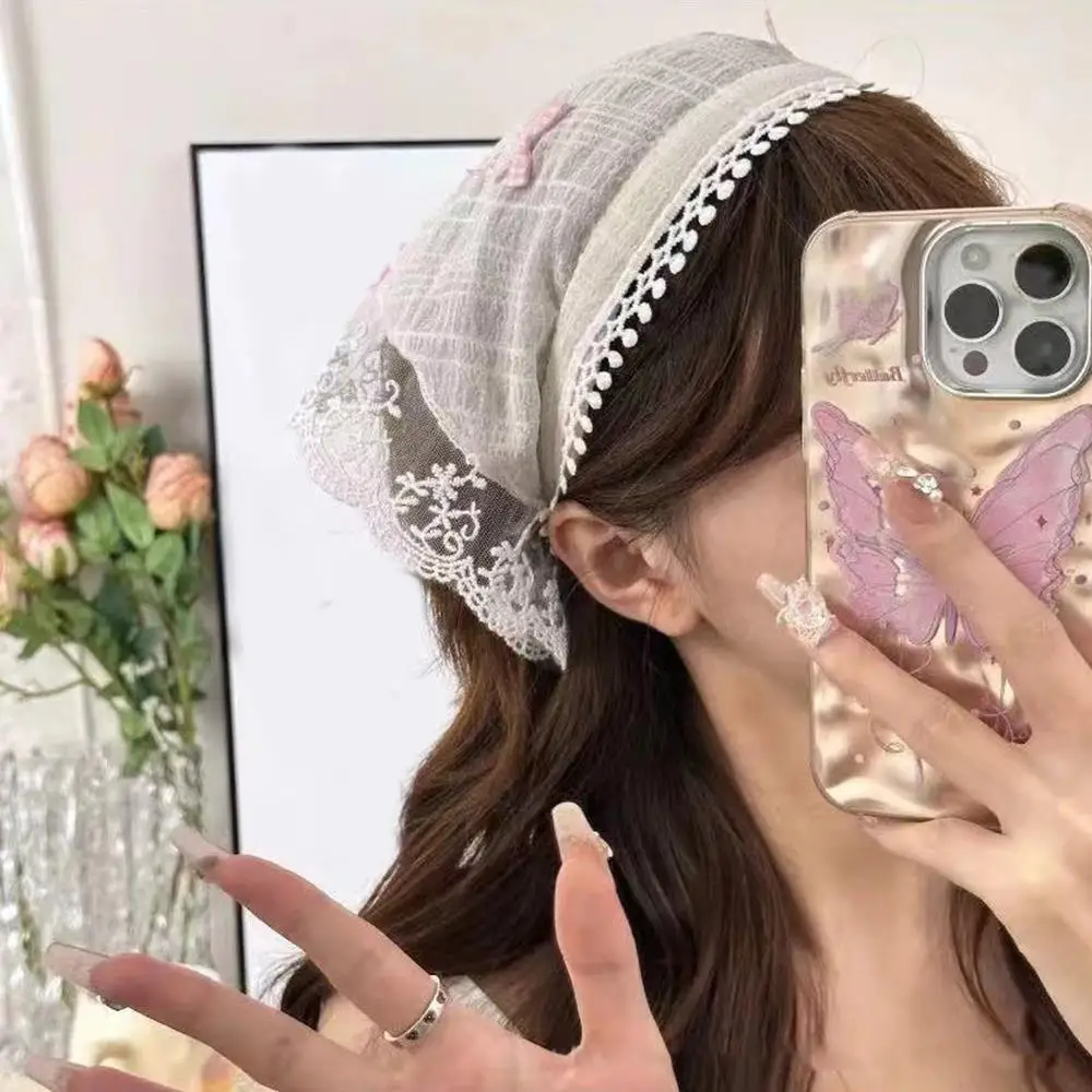 Summer Triangle Headscarf Personality Women Headwarp Hair Accessories Lace Triangular Hair Scarf Headband INS Style Turban Scarf
Summer Triangle Headscarf Personality Women Headwarp Hair Accessories Lace Triangular Hair Scarf Headband INS Style Turban Scarf