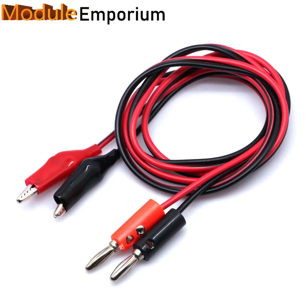 1M Wire 5A AV Banana Plug Crocodile Clamps Alligator Clip Cable Lead Connector Dual Tester Probe for Multimeter Measure Tool
1M Wire 5A AV Banana Plug Crocodile Clamps Alligator Clip Cable Lead Connector Dual Tester Probe for Multimeter Measure Tool